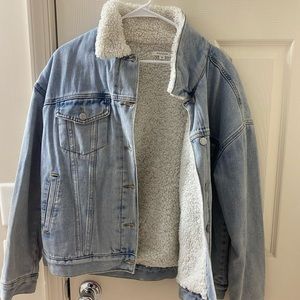 pacsun womens sherpa trucker jacket